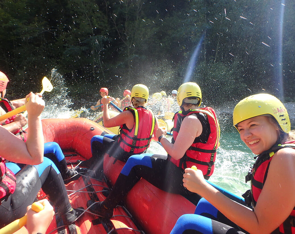 One day, long rafting in Bovec is a nice rafting tour to have fun on SoOne day, long rafting in Bovec is a nice rafting tour to know noa river